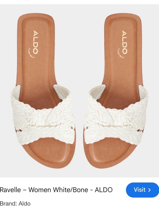 Aldo Shoes - ALDO Ravelle White Braided Slide Sandals